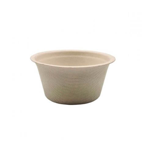 Salsera fibra Caña <br>  60ml  (2Oz) ml sin tapa