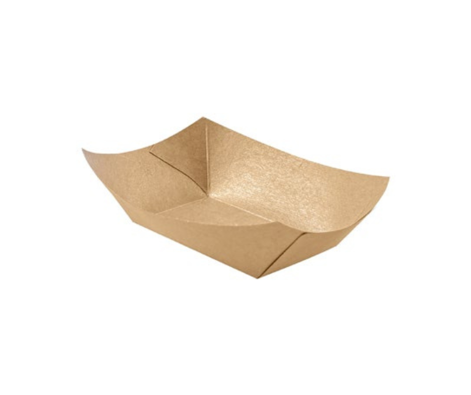 Barqueta kraft mediana 400ml.